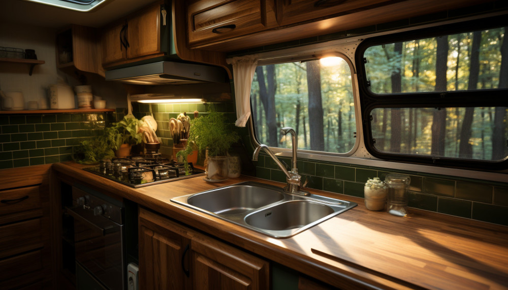 Some steps to change a kitchen tap in a mobile home
